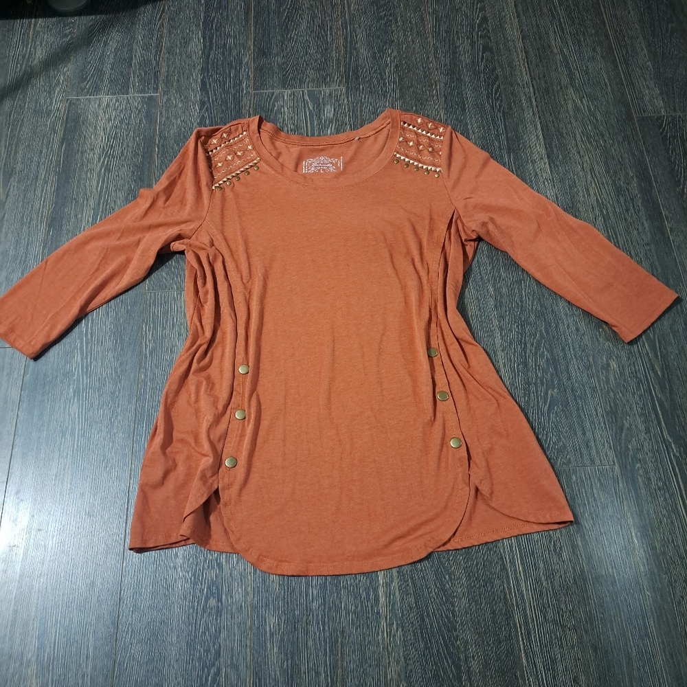 Orange Panhandle Western Tunic Top
